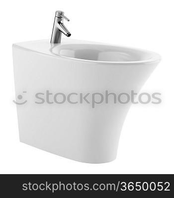 ceramic bidet isolated on white background