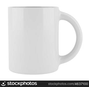 ceramic cup isolated on white background. 3d illustration