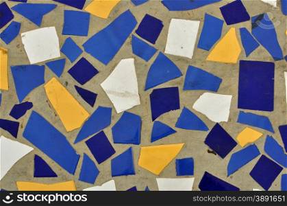 ceramic hone and tile shards mosaic pattern background