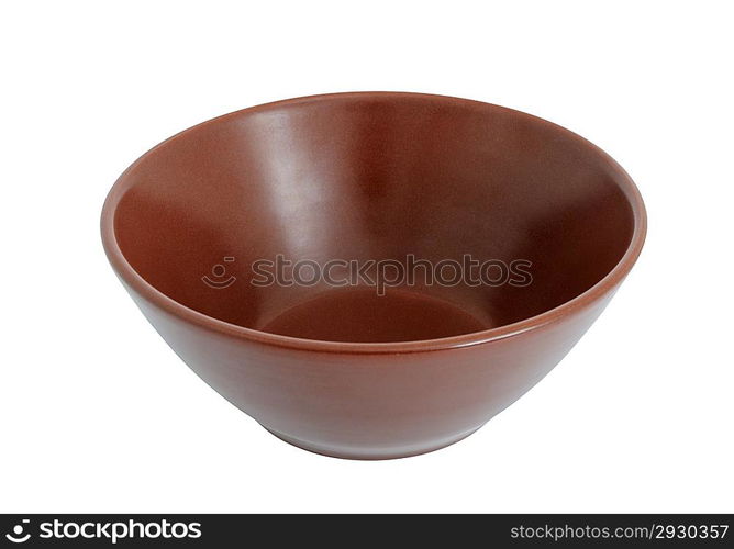 Ceramic kitchen plate on the white background