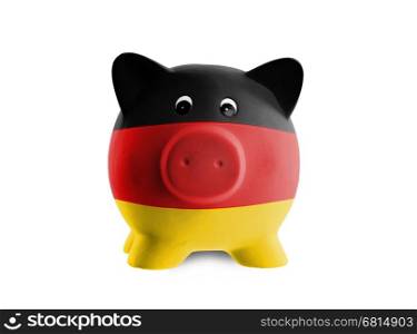 Ceramic piggy bank with painting of national flag, Germany