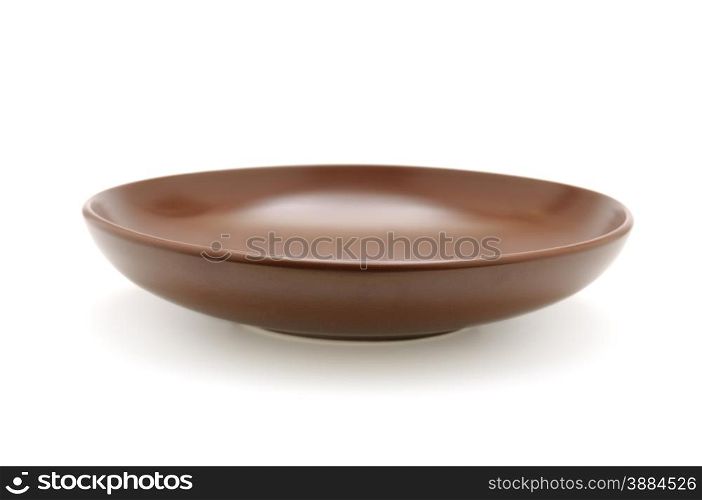 Ceramic plate isolated on a white background