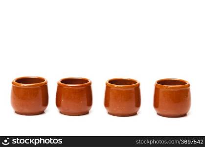 ceramic vessels on a white background