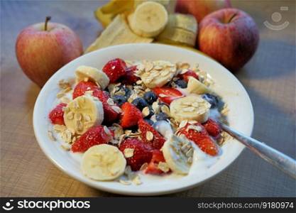 cereal breakfast fruit strawberry