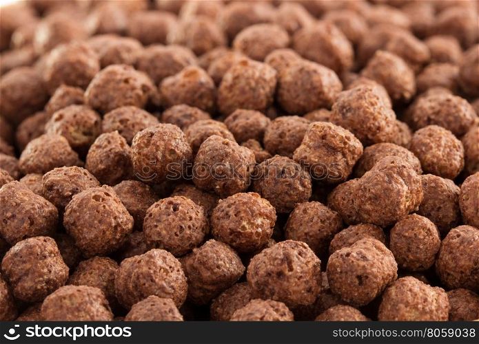 cereal chocolate balls as background texture