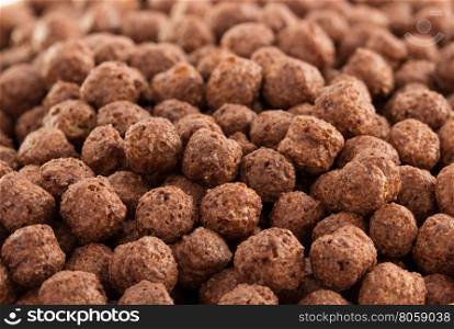cereal chocolate balls as background texture