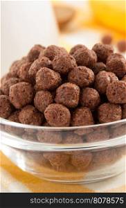 cereal chocolate balls in bowl