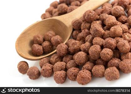 cereal chocolate balls isolated isolated on white background