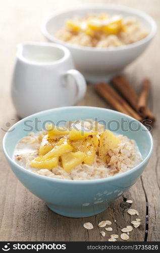 cereal with caramelized apple