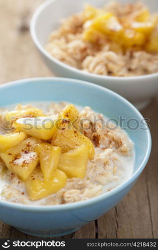 cereal with caramelized apple