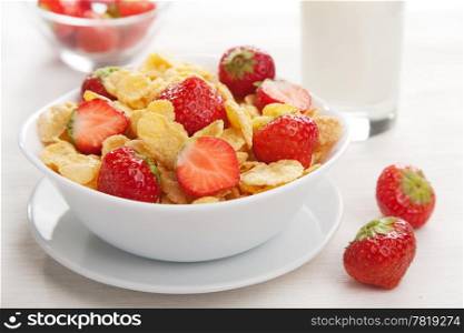 cereal with strawberry