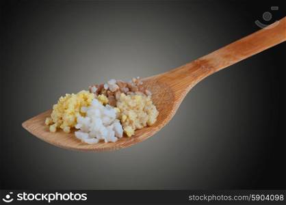 Cereals. Cereals - buckwheat rice millet and wheat groats