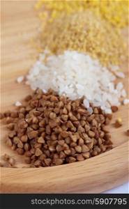 Cereals. Cereals - buckwheat rice millet and wheat groats