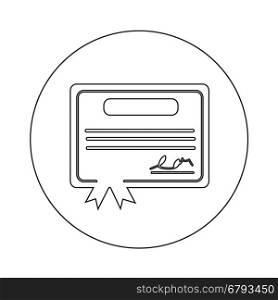 Certificate Icon illustration design