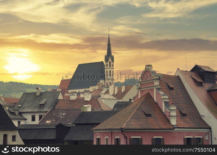 Cesky Krumlov - the city of South Bohemia Czech Republic region. Located on the Vltava River. declared a UNESCO World Heritage Site.