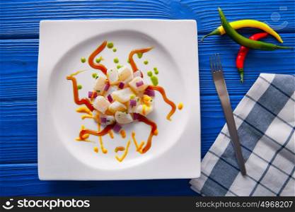 Ceviche recipe modern gastronomy style molecular cuisine