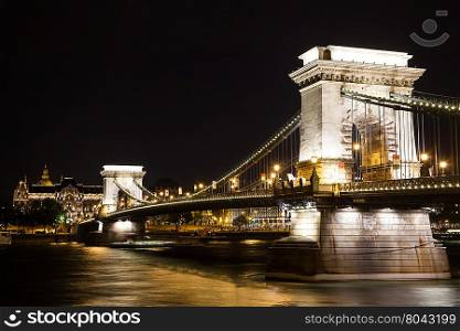 Chain Bridge on Danube - Budapest, Hungary