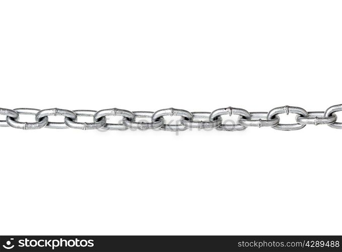 chain close-up isolated on a white background