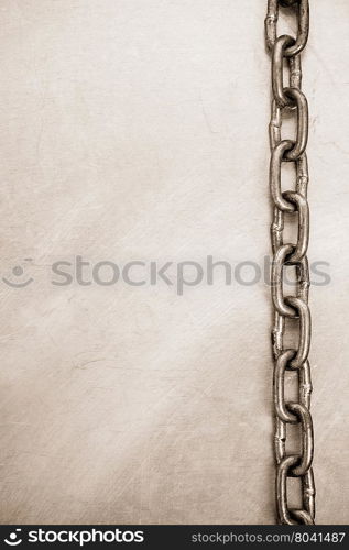 chain frame on metal texture background