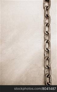 chain frame on metal texture background