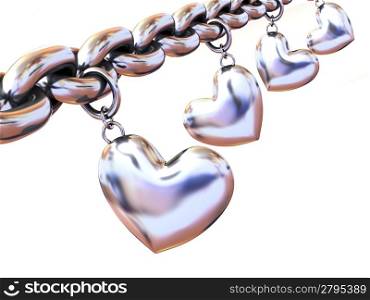 Chain with hearts