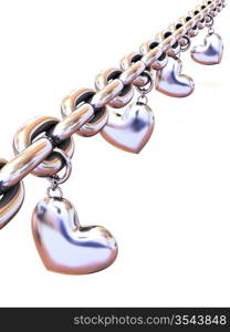 Chain with hearts