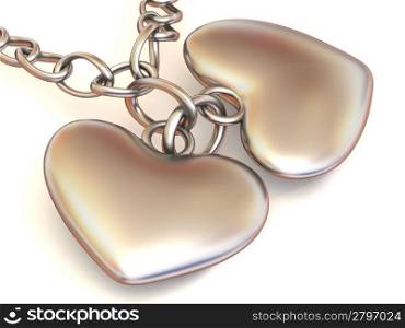 Chain with two hearts