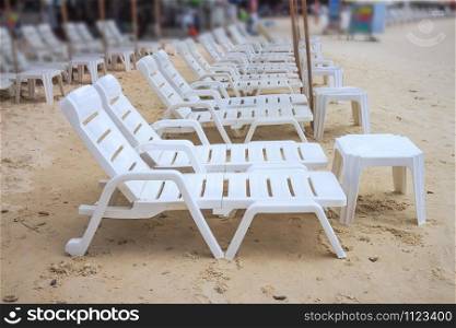 Chair relaxing on the beach