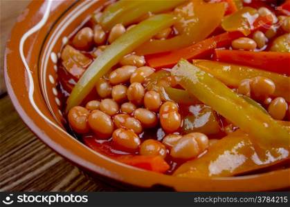 Chakalaka is a South African vegetable relish, usually spicy