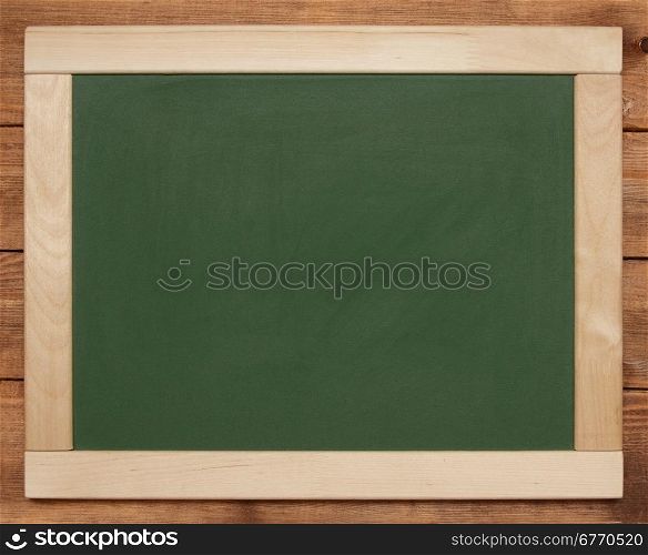 chalk board on wooden background