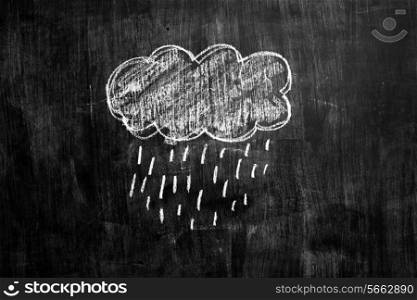 chalk drawing of rain cloud