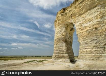 chalk formations at Monument Rocks National Natural Landmark in Gove County, western Kansas