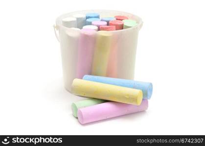 chalk isolated on a white
