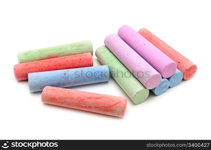 chalk isolated on a white background