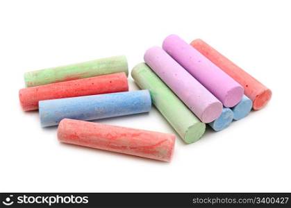 chalk isolated on a white background