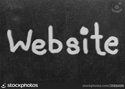 Chalkboard with webdesign concept