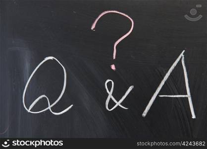 Chalkboard writing - Question and Answer