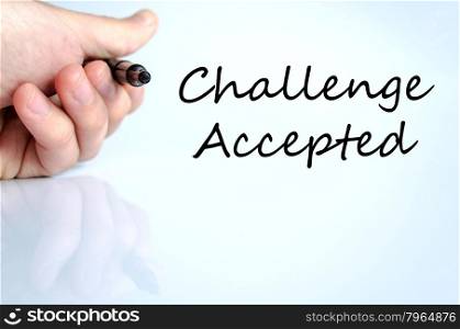 Challenge accepted text concept isolated over white background