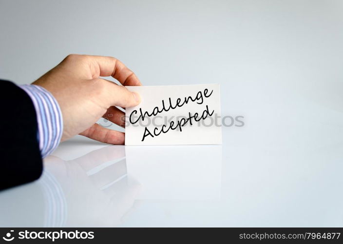 Challenge accepted text concept isolated over white background