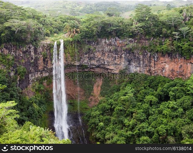 Chamarel waterfalls in Mauritius