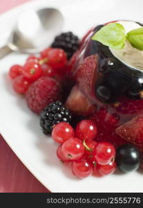 Champagne Berry Jelly with Clotted Cream