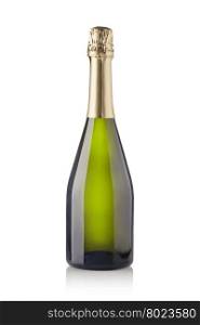 champagne bottle. champagne bottle. isolated on white background
