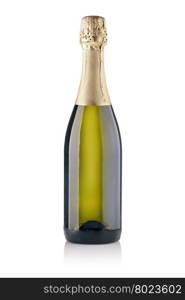 champagne bottle. champagne bottle. isolated on white background