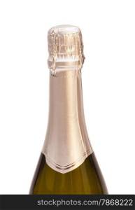 Champagne bottle, isolated on a white background.