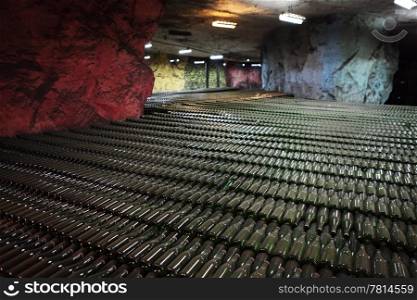 Champagne Cellar, factory at a depth of 80 meters, Artemovsk, Donetsk region, Ukraine