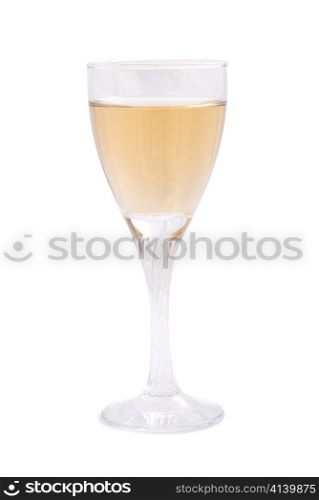 Champagne flute isolated on the white background