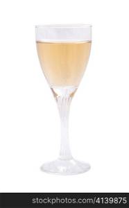 Champagne flute isolated on the white background