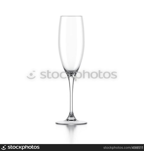 Champagne glass isolated on white background. Champagne glass