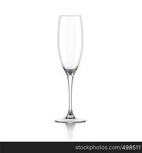 Champagne glass isolated on white background. Champagne glass