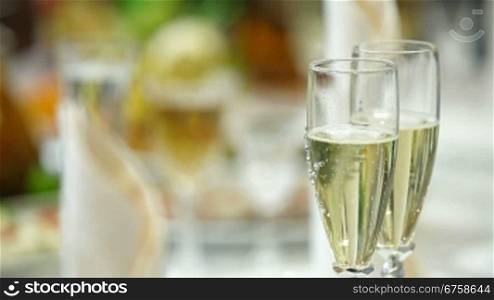 Champagne Glasses At Wedding Reception